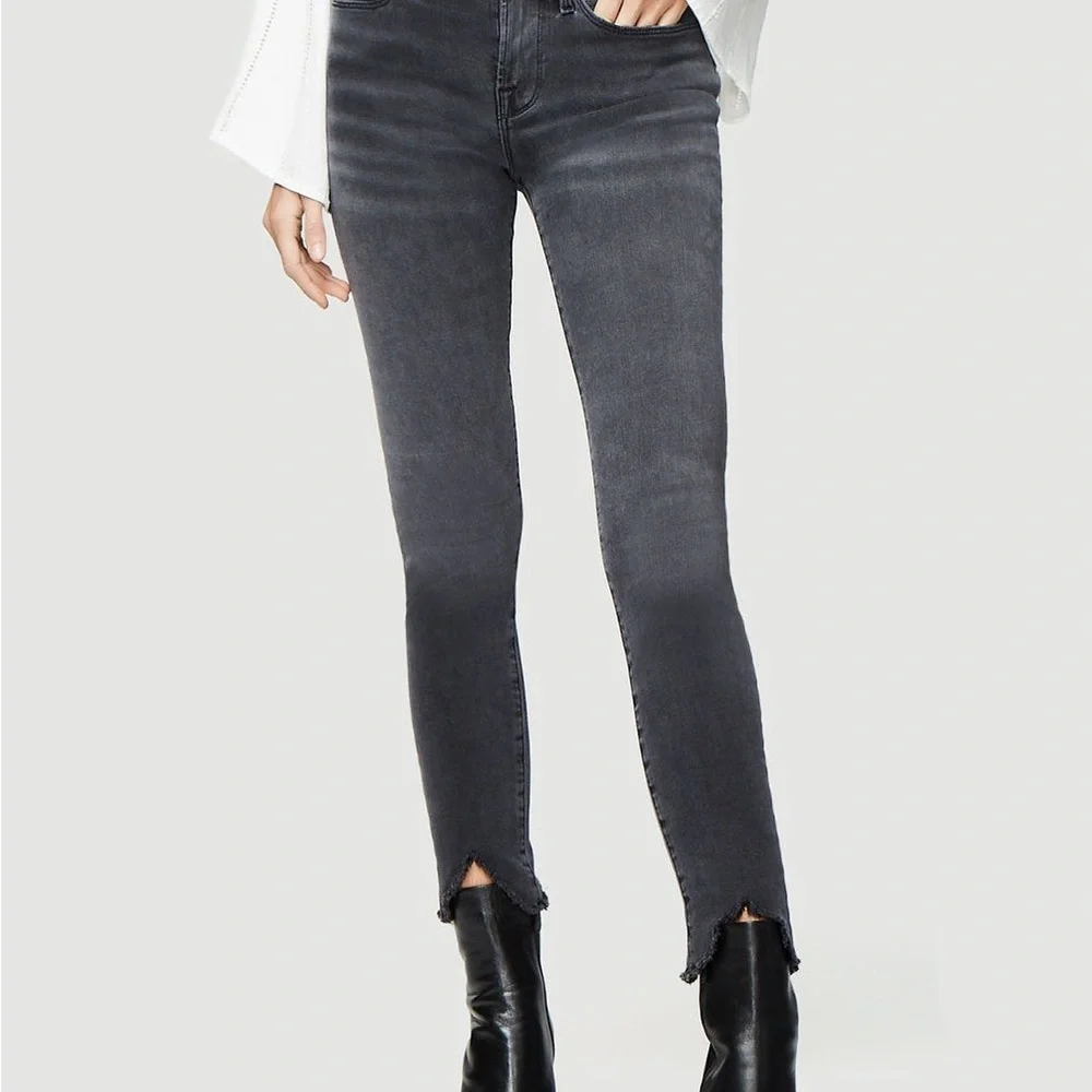 Frame Le Skinny de-Jeanne double triangle raw hem crop - Picture 6 of 11